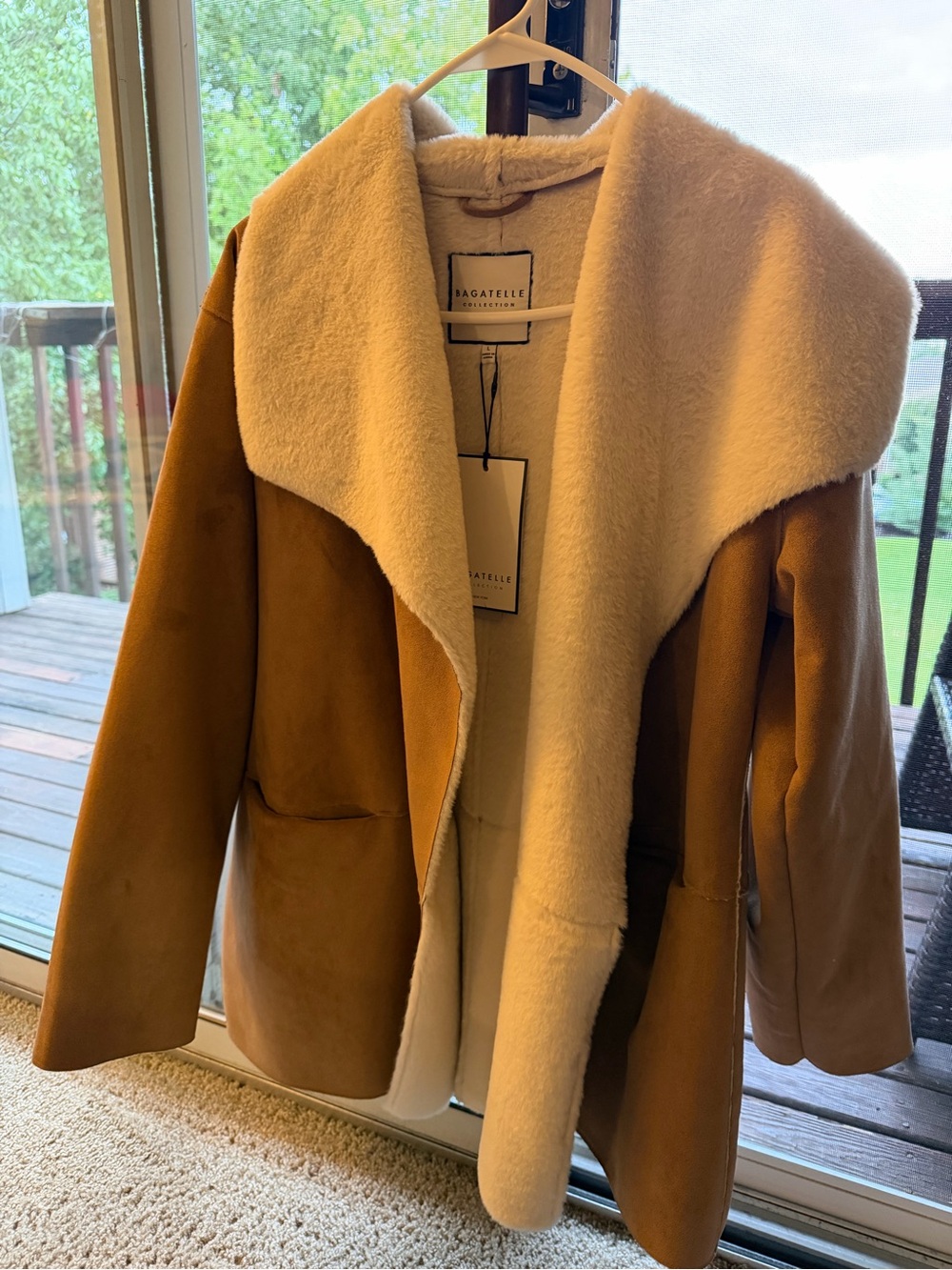 bagatelle Tan Jacket with Cream Sherpa Lining